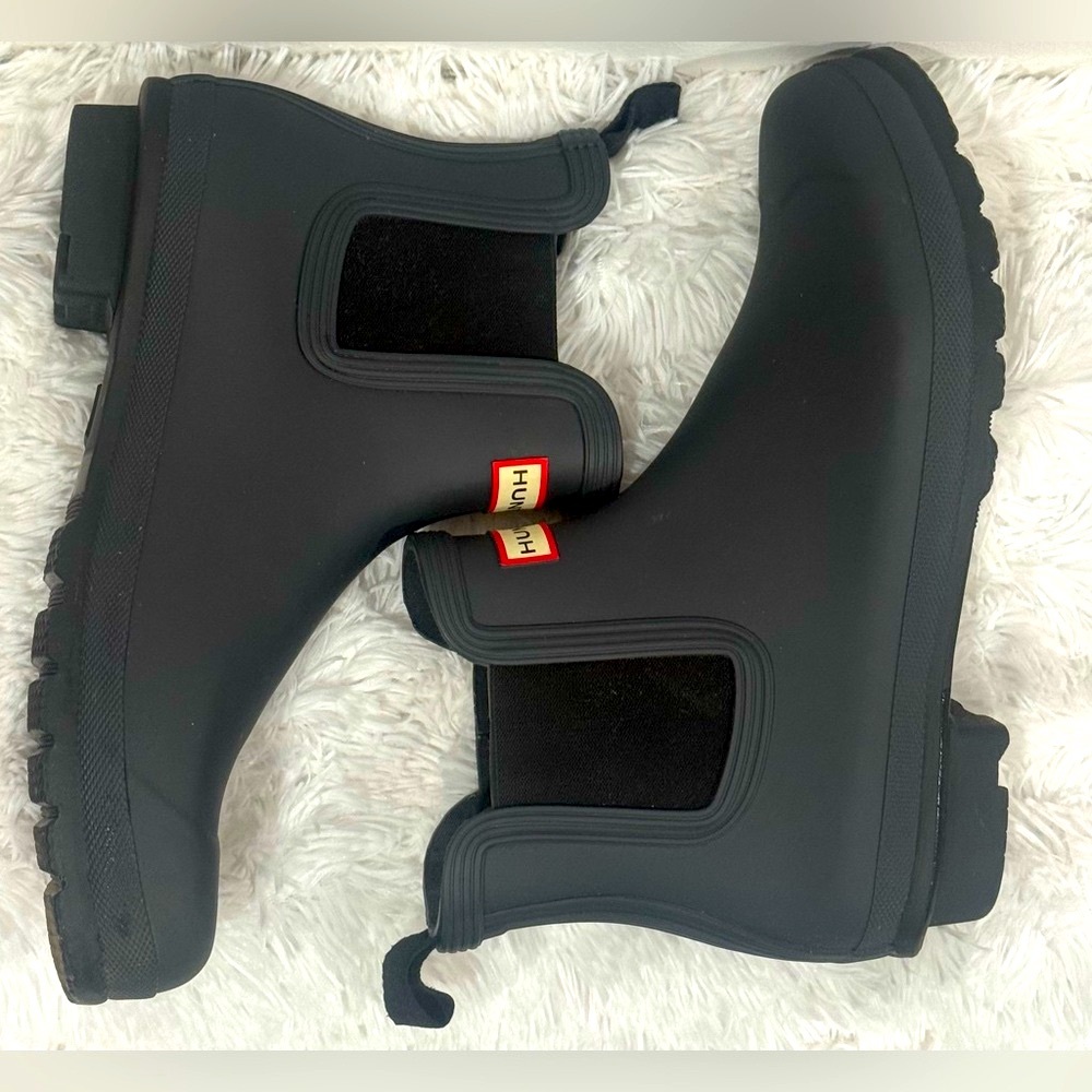 Hunter Original Chelsea Matte Ankle Rain Boots Women’s 11 Black EU 43 UK 9